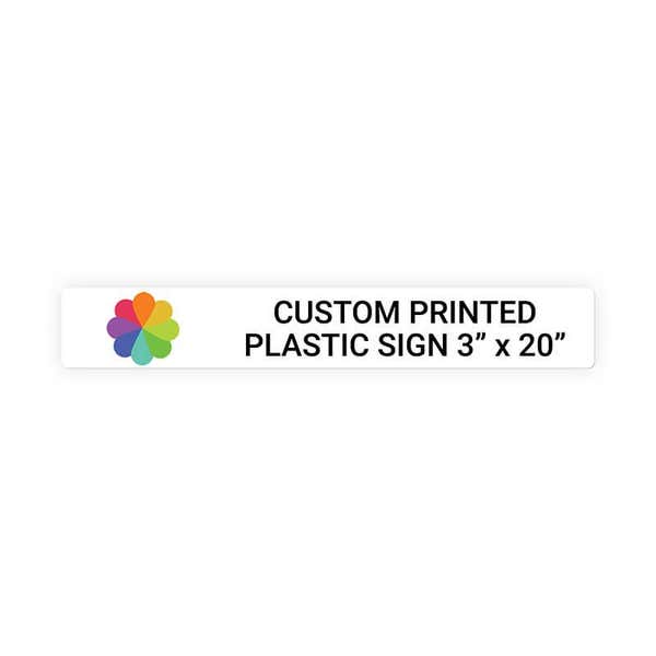 Color Sign Horizontal 3" x 20"