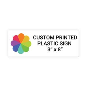 Color Sign Horizontal 3" x 8"