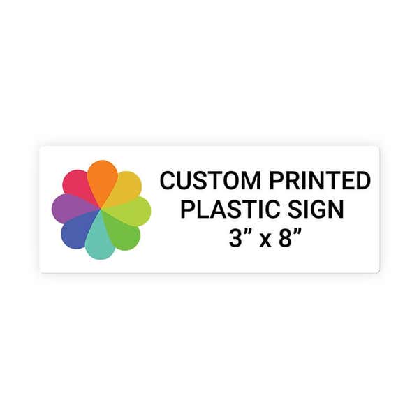 Color 3" x 8" Horizontal Sign