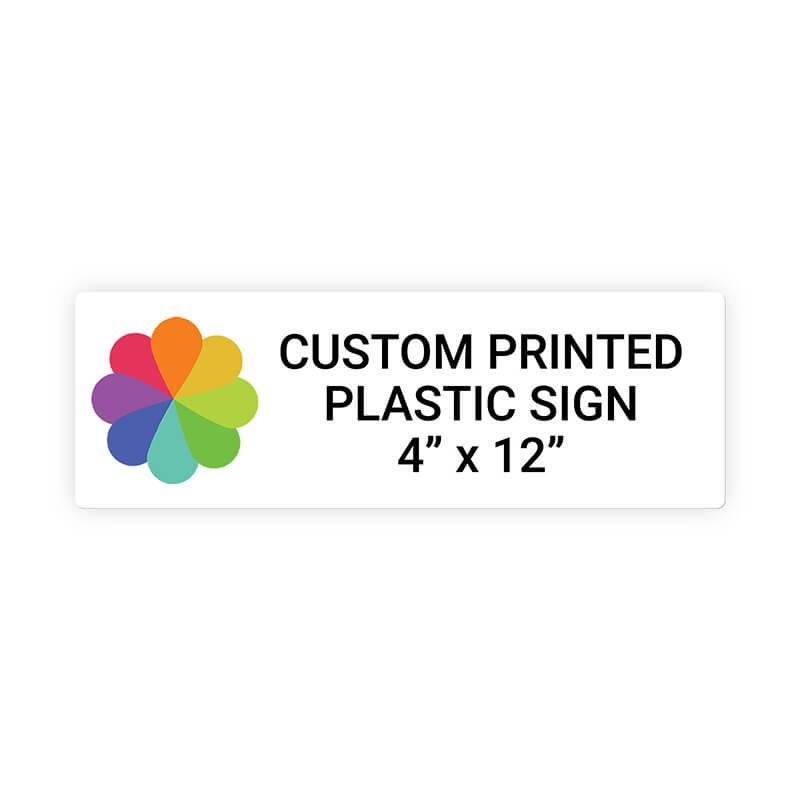 Color Sign Horizontal 4" x 12" Color Sign Horizontal 4" x 12"