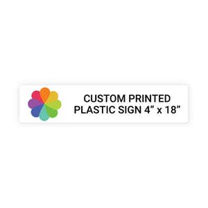 Color Sign Horizontal 4" x 18"