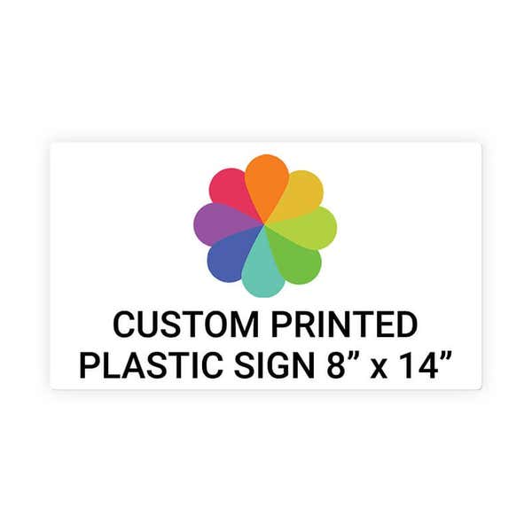 Color Sign Horizontal 8" x 14"