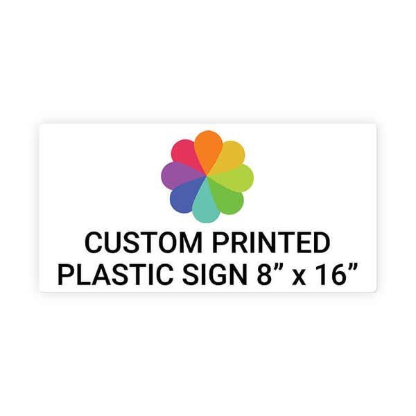 Color 8" x 16" Horizontal Sign