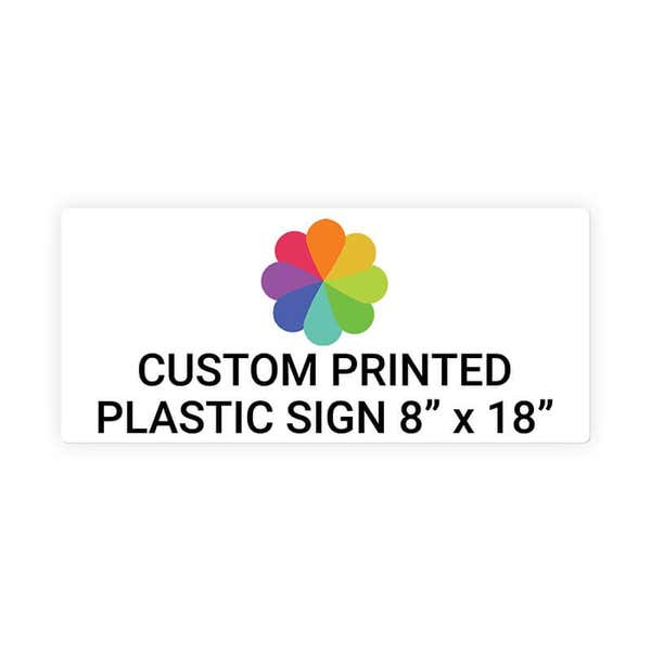 Color 8" x 18" Horizontal Sign