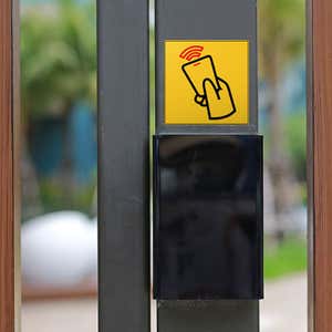 2" x 2" Custom Plastic Sign for a Tap Reader