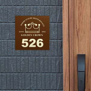 3" x 3" Custom Plastic Sign for a Business