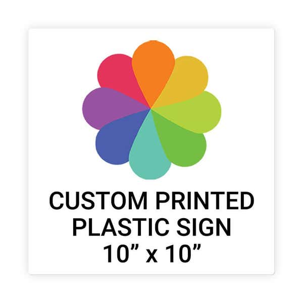 Color 10" x 10" Square Sign