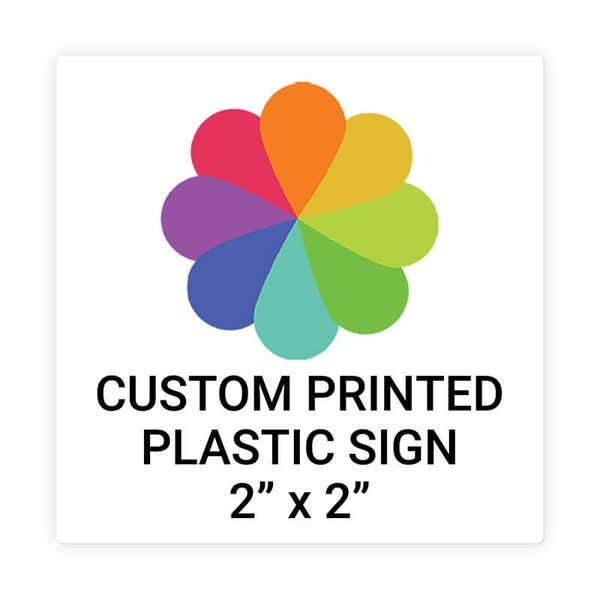 Color 2" x 2" Square Sign