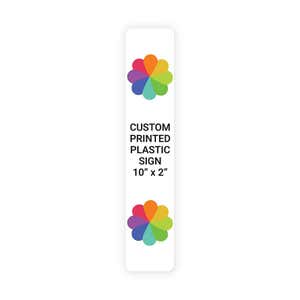 Color Sign Vertical 10" x 2"