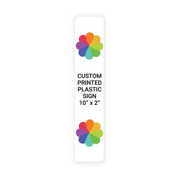 Color 10" x 2" Vertical Sign