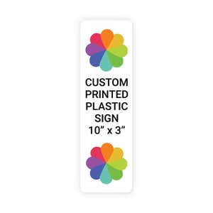 Color Sign Vertical 10" x 3"