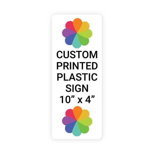 Color 10" x 4" Vertical Sign