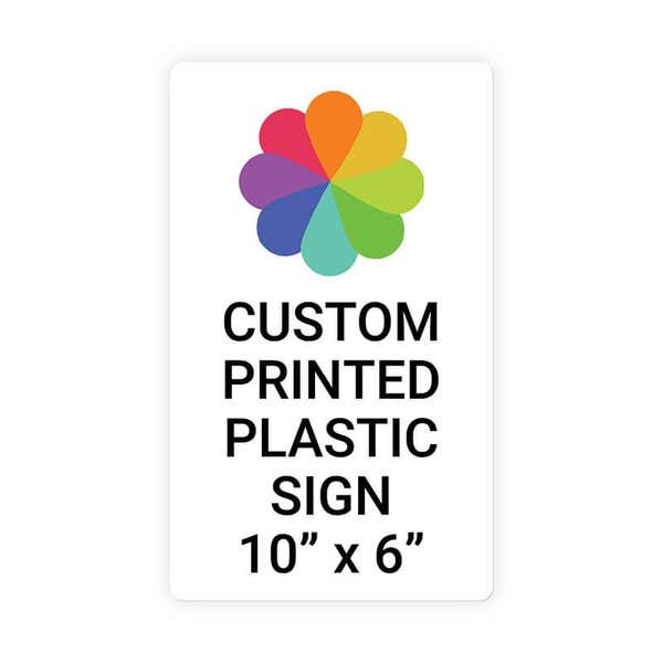 Color Sign Vertical 10" x 6"