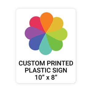 Color Sign Vertical 10" x 8"