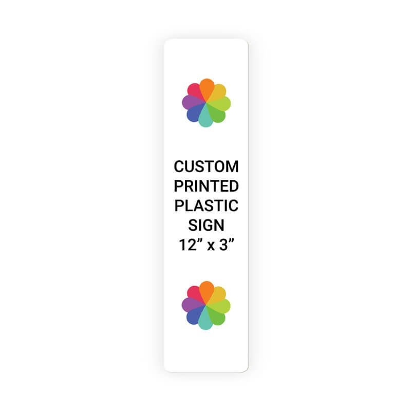 Color Sign Vertical 12" x 3"