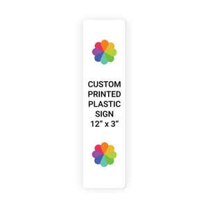 Color Sign Vertical 12" x 3"