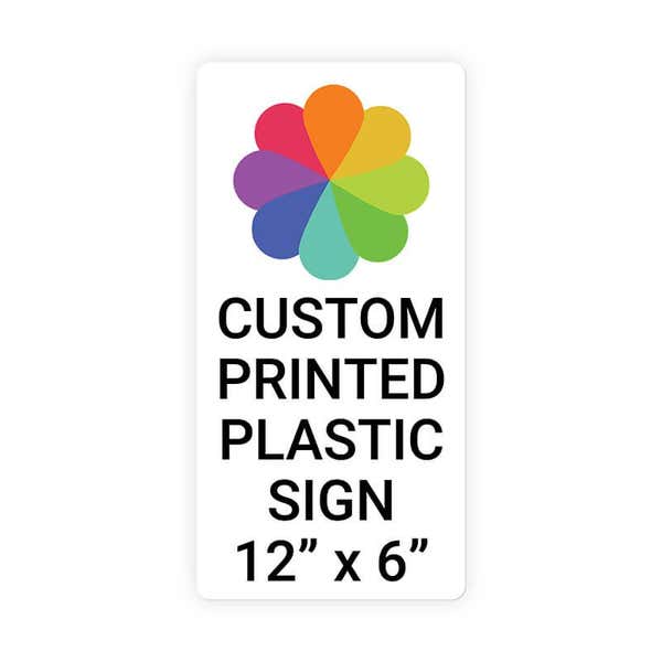 Color 12" x 6" Vertical Sign