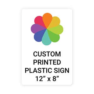 Color Sign Vertical 12" x 8"