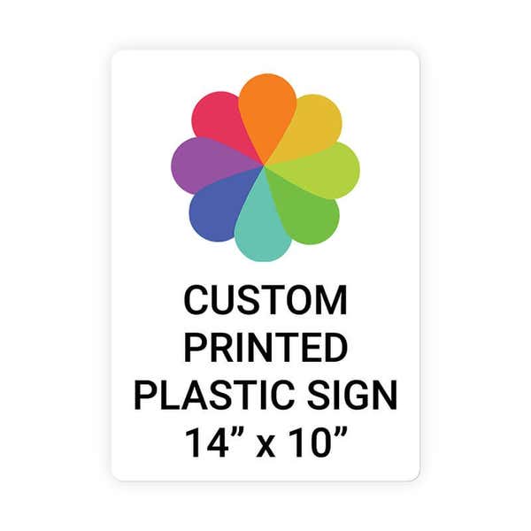 Color 14" x 10" Vertical Sign