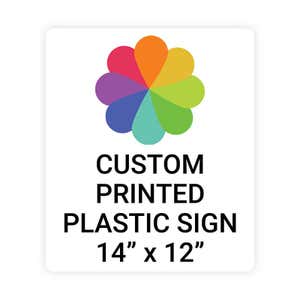 Color Sign Vertical 14" x 12"