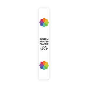 Color Sign Vertical 14" x 2"
