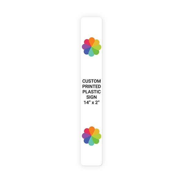 Color 14" x 2" Vertical Sign