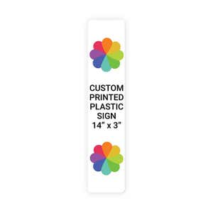 Color Sign Vertical 14" x 3"