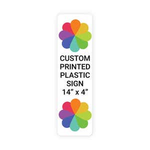 Color Sign Vertical 14" x 4"