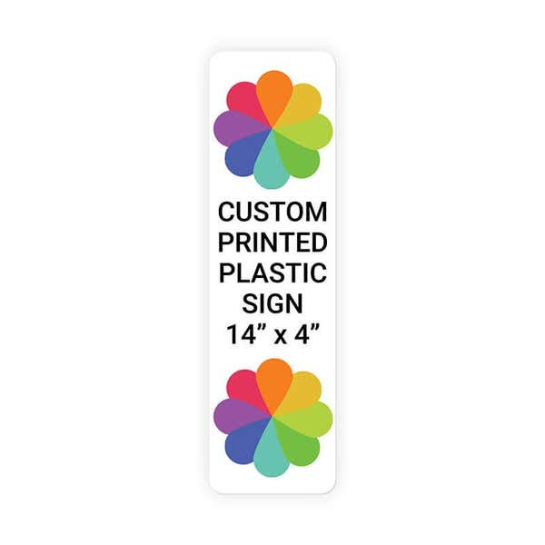 Color 14" x 4" Vertical Sign