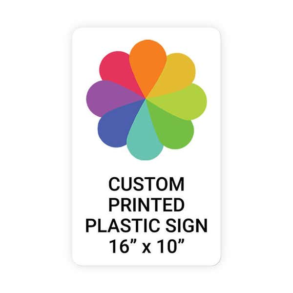 Color 16" x 10" Vertical Sign