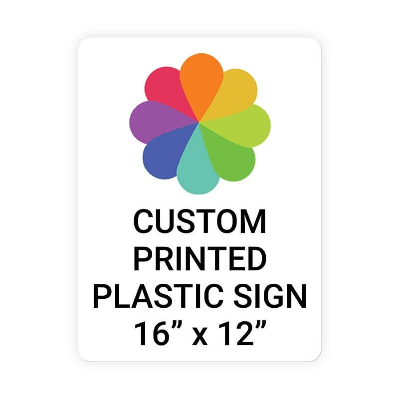 Color Sign Vertical 16" x 12"