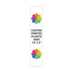 Color Sign Vertical 16" x 3"