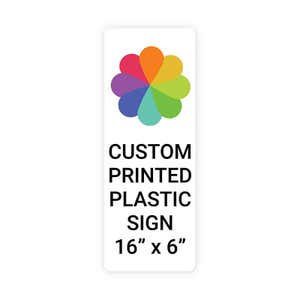 Color Sign Vertical 16" x 6"