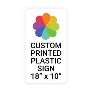 Color Sign Vertical 18" x 10"
