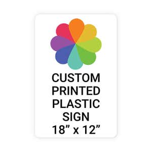 Color Sign Vertical 18" x 12"