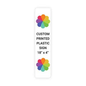 Color Sign Vertical 18" x 4"