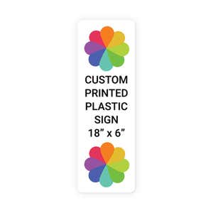 Color Sign Vertical 18" x 6"