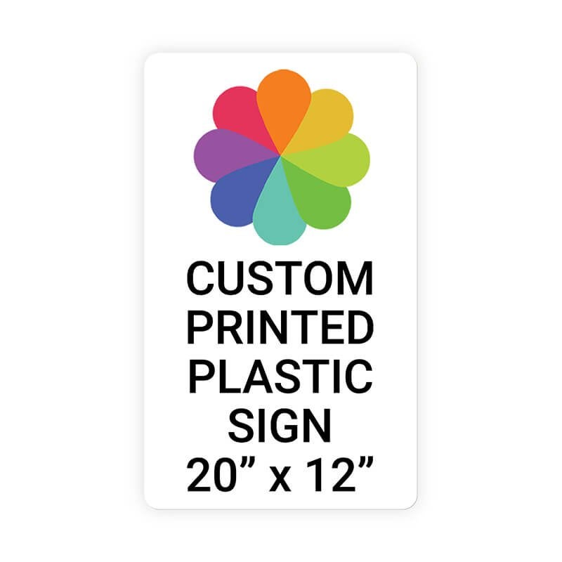 Color Sign Vertical 20" x 12"