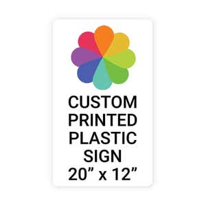 Color Sign Vertical 20" x 12"