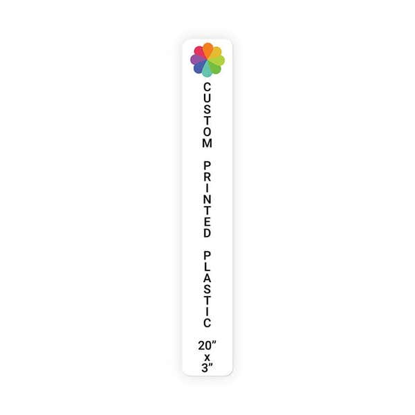 Color 20" x 3" Vertical Sign