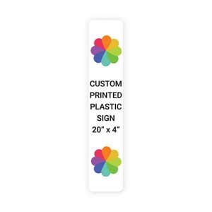 Color Sign Vertical 20" x 4"