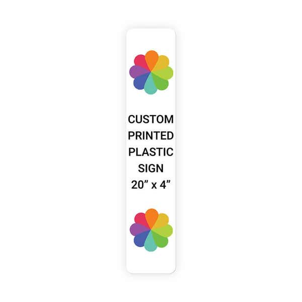 Color 20" x 4" Vertical Sign
