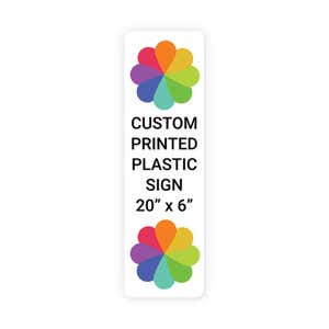 Color Sign Vertical 20" x 6"