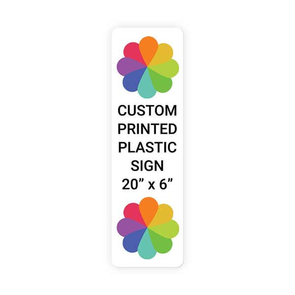 Color 20" x 6" Vertical Sign