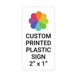 Color Sign Vertical 2" x 1"