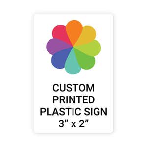 Color Sign Vertical 3" x 2"