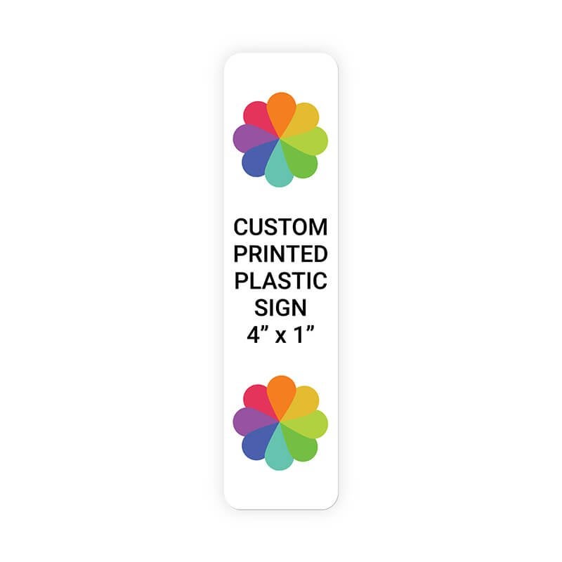 Color Sign Vertical 4" x 1"