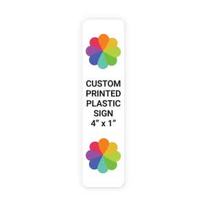 Color Sign Vertical 4" x 1"