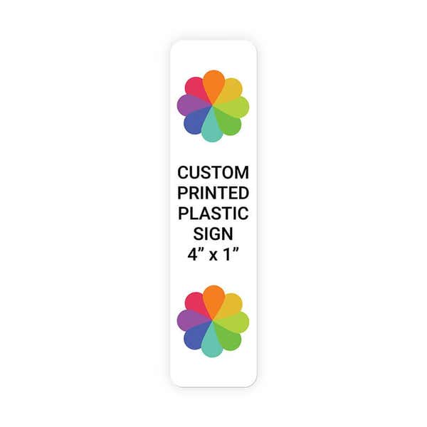Color 4" x 1" Vertical Sign