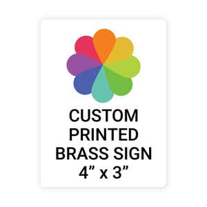 Color Sign Vertical 4" x 3"